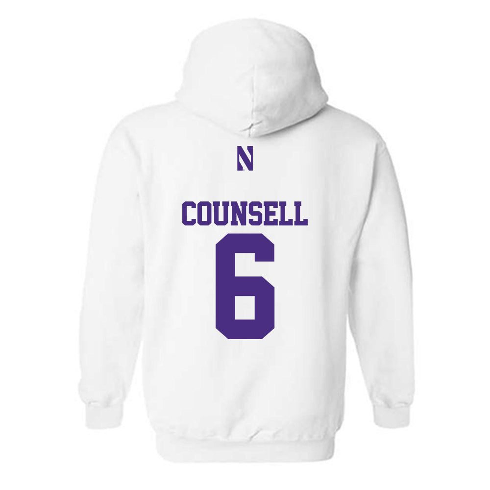 Northwestern - NCAA Baseball : Jack Counsell - Classic Shersey Hooded Sweatshirt-1