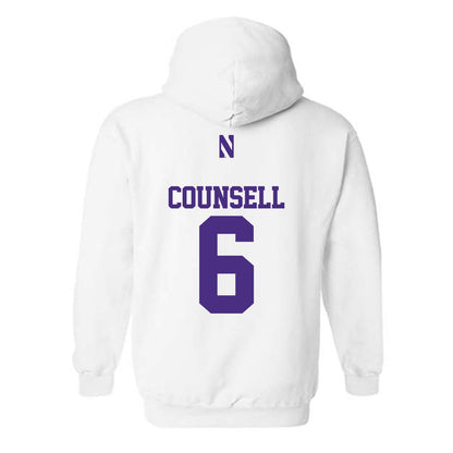 Northwestern - NCAA Baseball : Jack Counsell - Classic Shersey Hooded Sweatshirt-1