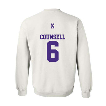 Northwestern - NCAA Baseball : Jack Counsell - Classic Shersey Crewneck Sweatshirt-1