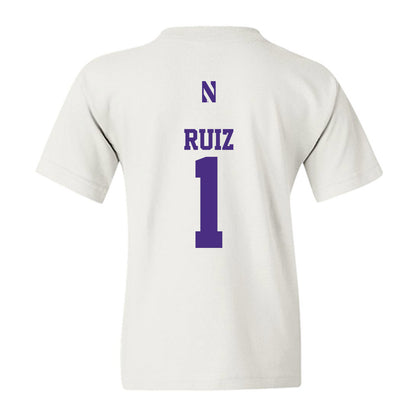 Northwestern - NCAA Baseball : Noah Ruiz - Classic Shersey Youth T-Shirt-1