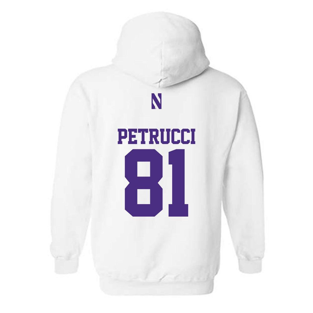 Northwestern - NCAA Football : Christopher Petrucci - Classic Shersey Hooded Sweatshirt-1