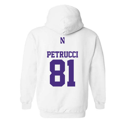 Northwestern - NCAA Football : Christopher Petrucci - Classic Shersey Hooded Sweatshirt-1