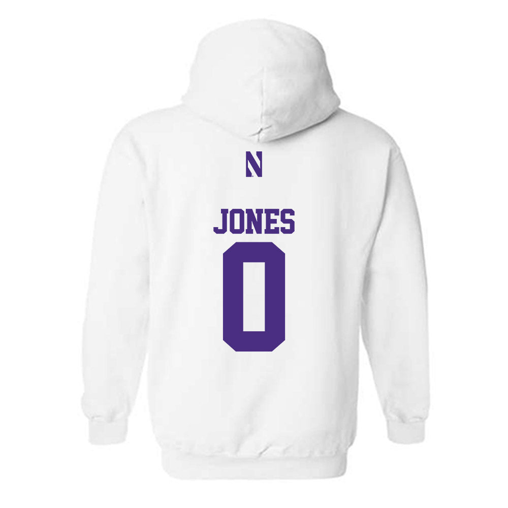 Northwestern - NCAA Football : Alijah Jones - Classic Shersey Hooded Sweatshirt-1