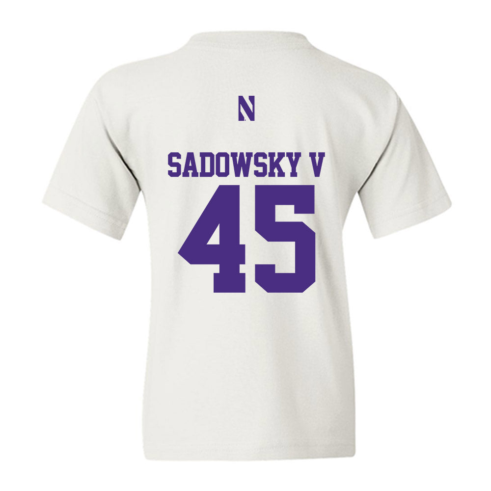 Northwestern - NCAA Football : Jack Sadowsky V - Classic Shersey Youth T-Shirt-1