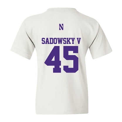Northwestern - NCAA Football : Jack Sadowsky V - Classic Shersey Youth T-Shirt-1