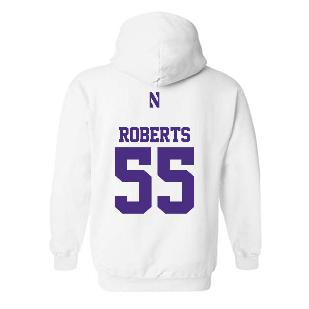 Northwestern - NCAA Football : Dylan Roberts - Classic Shersey Hooded Sweatshirt-1