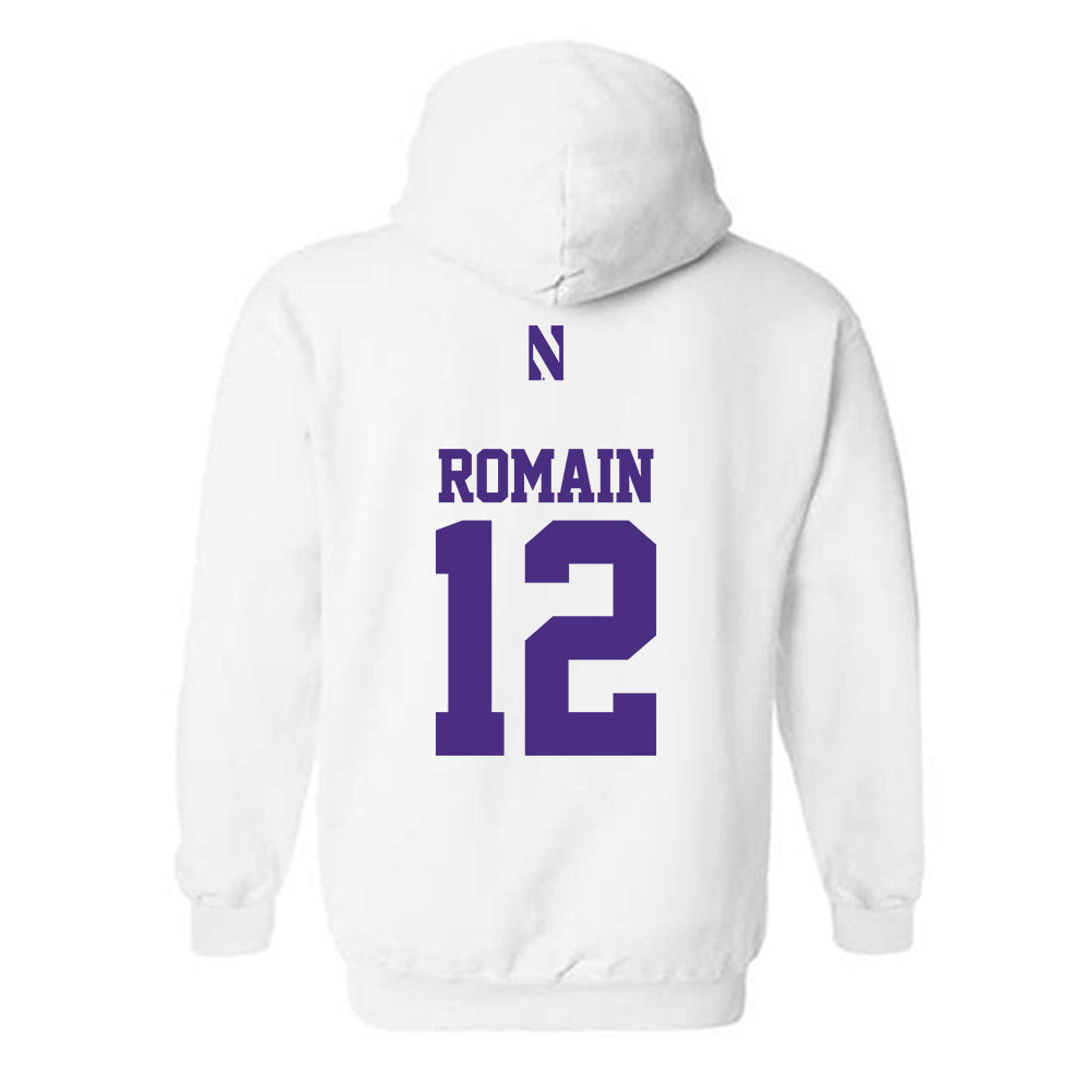 Northwestern - NCAA Football : Marcus Romain - Classic Shersey Hooded Sweatshirt-1