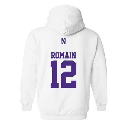 Northwestern - NCAA Football : Marcus Romain - Classic Shersey Hooded Sweatshirt-1