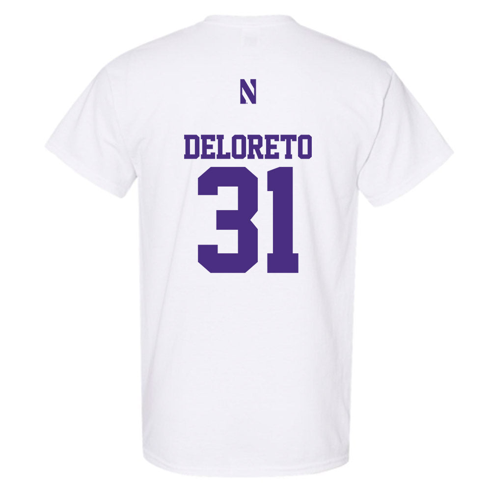 Northwestern - NCAA Baseball : Dominic DeLoreto - Classic Shersey T-Shirt-1