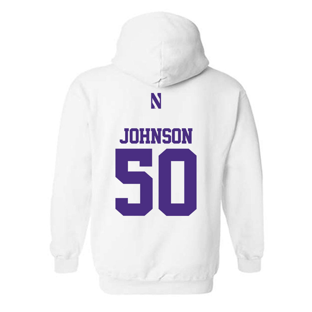 Northwestern - NCAA Football : Qayvier Johnson - Classic Shersey Hooded Sweatshirt-1