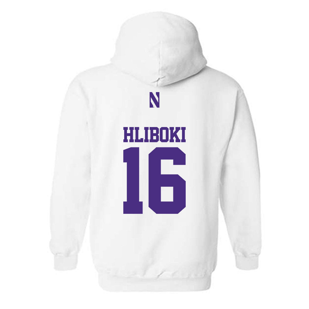 Northwestern - NCAA Baseball : Sam Hliboki - Classic Shersey Hooded Sweatshirt-1