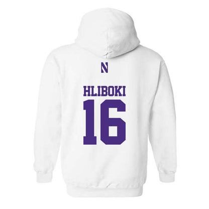 Northwestern - NCAA Baseball : Sam Hliboki - Classic Shersey Hooded Sweatshirt-1