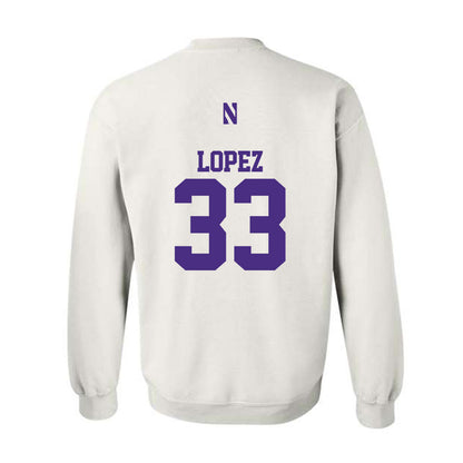 Northwestern - NCAA Women's Basketball : Amparo Lopez - Classic Shersey Crewneck Sweatshirt-1