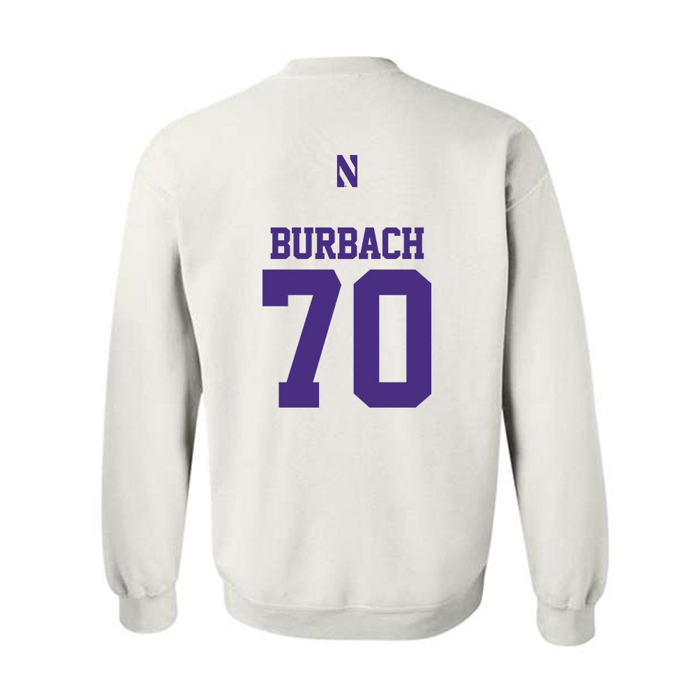 Northwestern - NCAA Football : Leighton Burbach - Classic Shersey Crewneck Sweatshirt-1