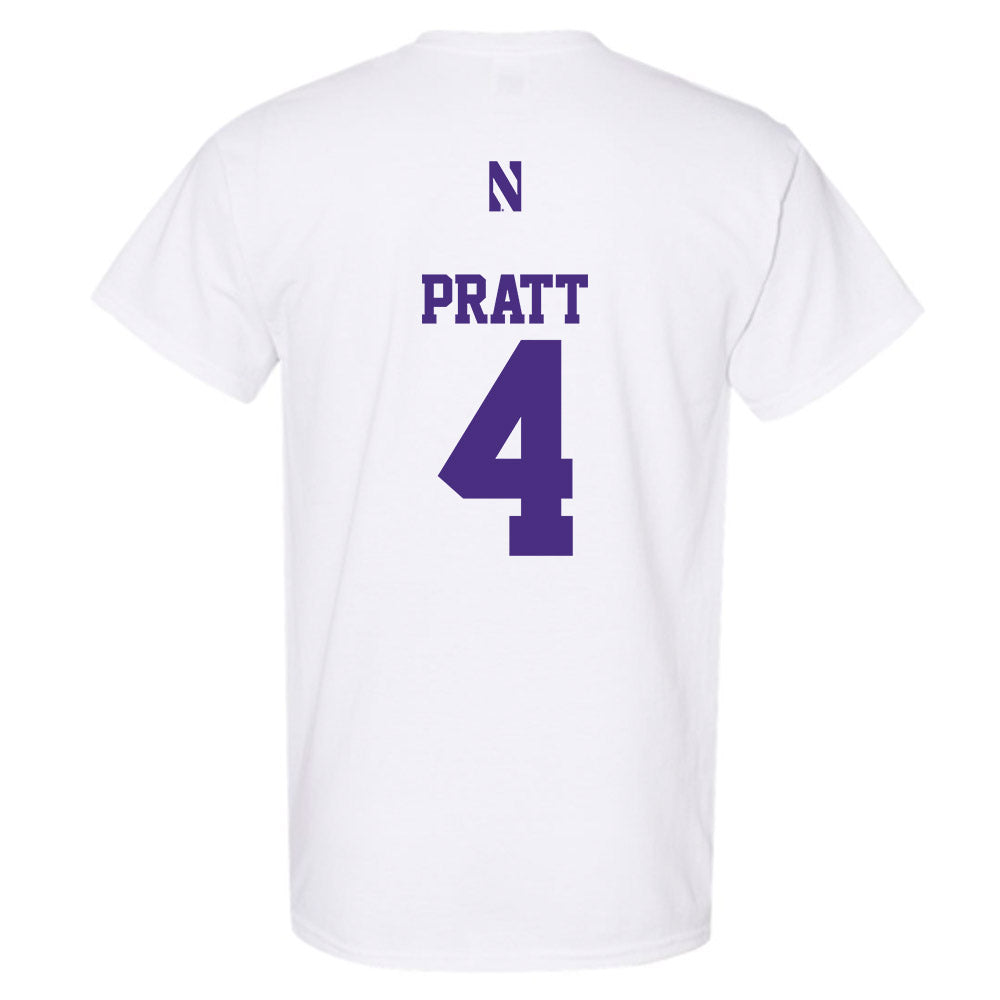 Northwestern - NCAA Men's Basketball : LA Pratt - Classic Shersey T-Shirt-1