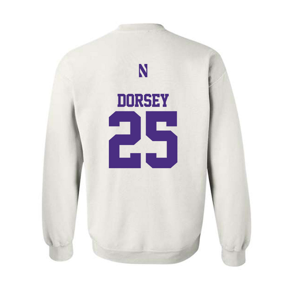 Northwestern - NCAA Football : Marquet Dorsey - Classic Shersey Crewneck Sweatshirt-1