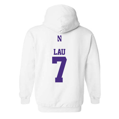 Northwestern - NCAA Women's Basketball : Caroline Lau - Classic Shersey Hooded Sweatshirt-1