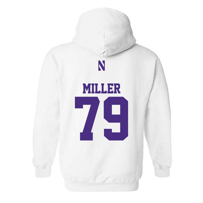 Northwestern - NCAA Football : Jacob Miller - Classic Shersey Hooded Sweatshirt-1