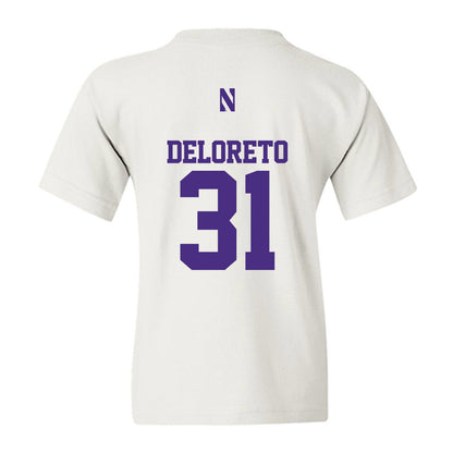 Northwestern - NCAA Baseball : Dominic DeLoreto - Classic Shersey Youth T-Shirt-1