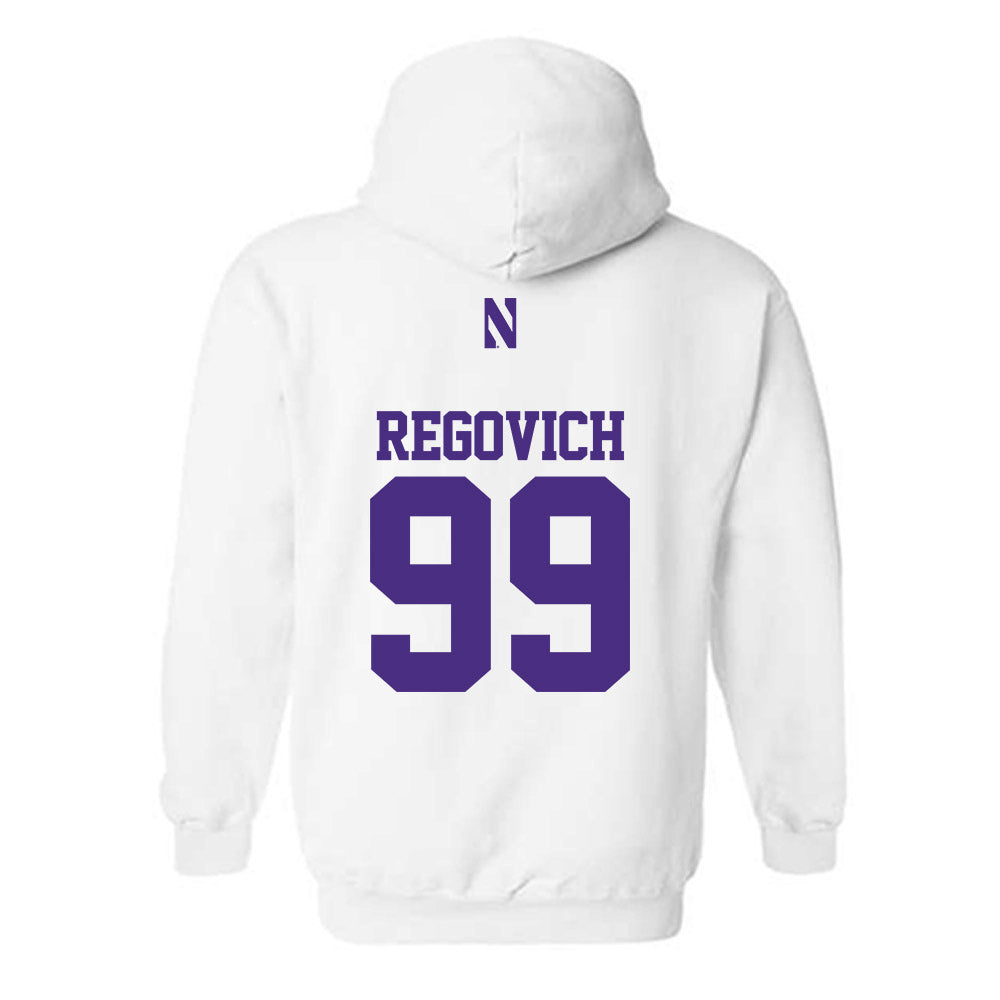 Northwestern - NCAA Football : Troy Regovich - Classic Shersey Hooded Sweatshirt-1