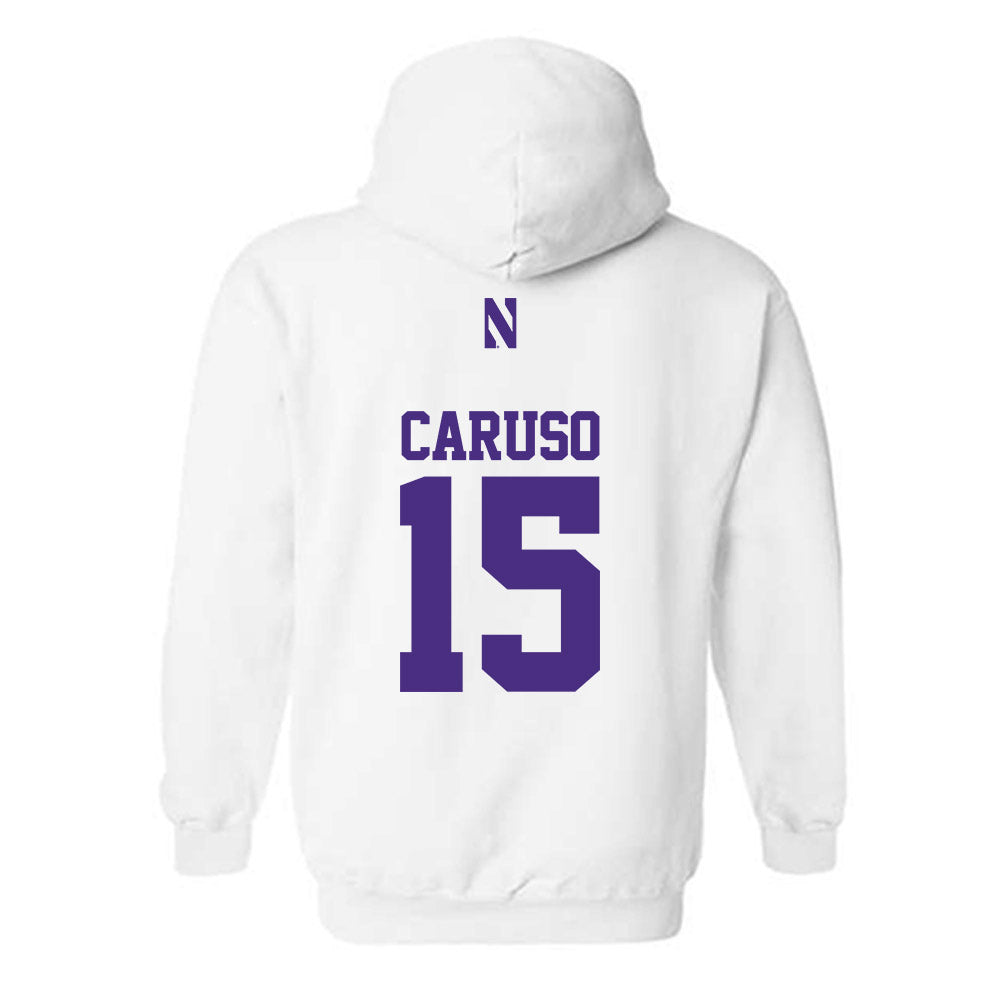 Northwestern - NCAA Baseball : Charlie Caruso - Classic Shersey Hooded Sweatshirt-1