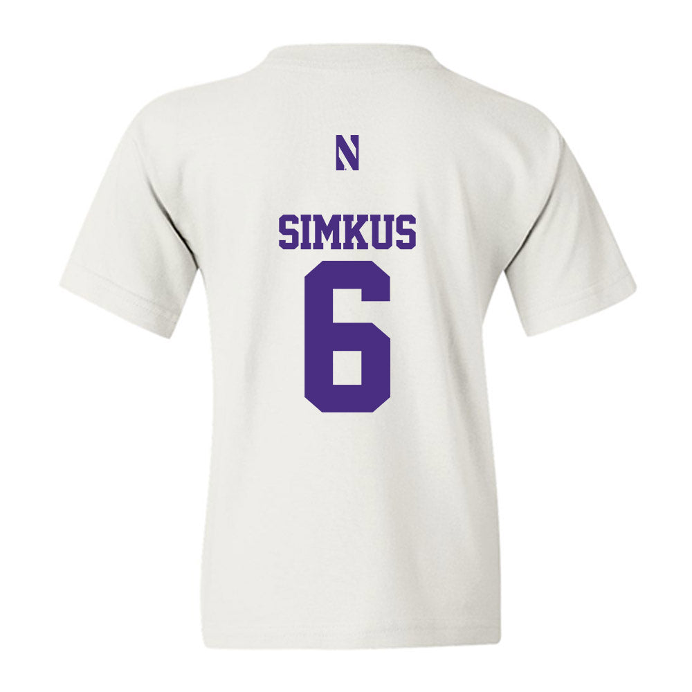 Northwestern - NCAA Women's Volleyball : Bella Simkus - Classic Shersey Youth T-Shirt-1