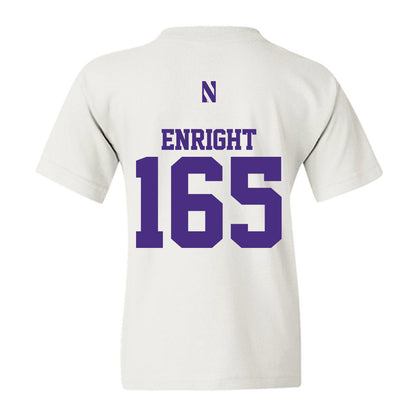 Northwestern - NCAA Wrestling : Eddie Enright - Classic Shersey Youth T-Shirt-1