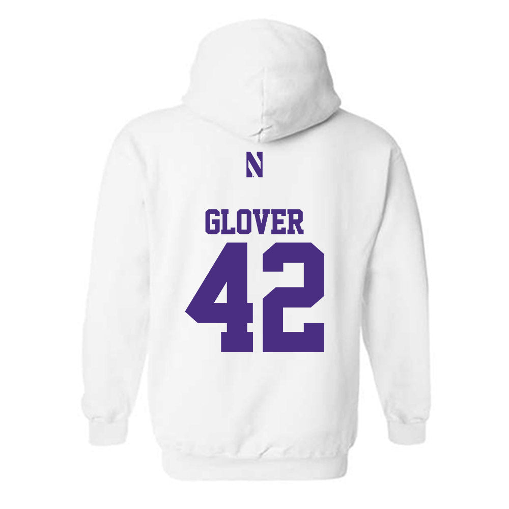 Northwestern - NCAA Football : Nigel Glover - Classic Shersey Hooded Sweatshirt-1