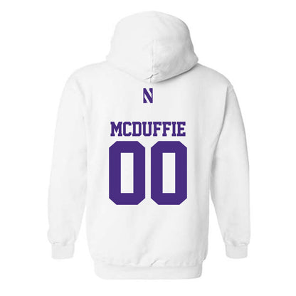 Northwestern - NCAA Football : Jaden McDuffie - Classic Shersey Hooded Sweatshirt-1