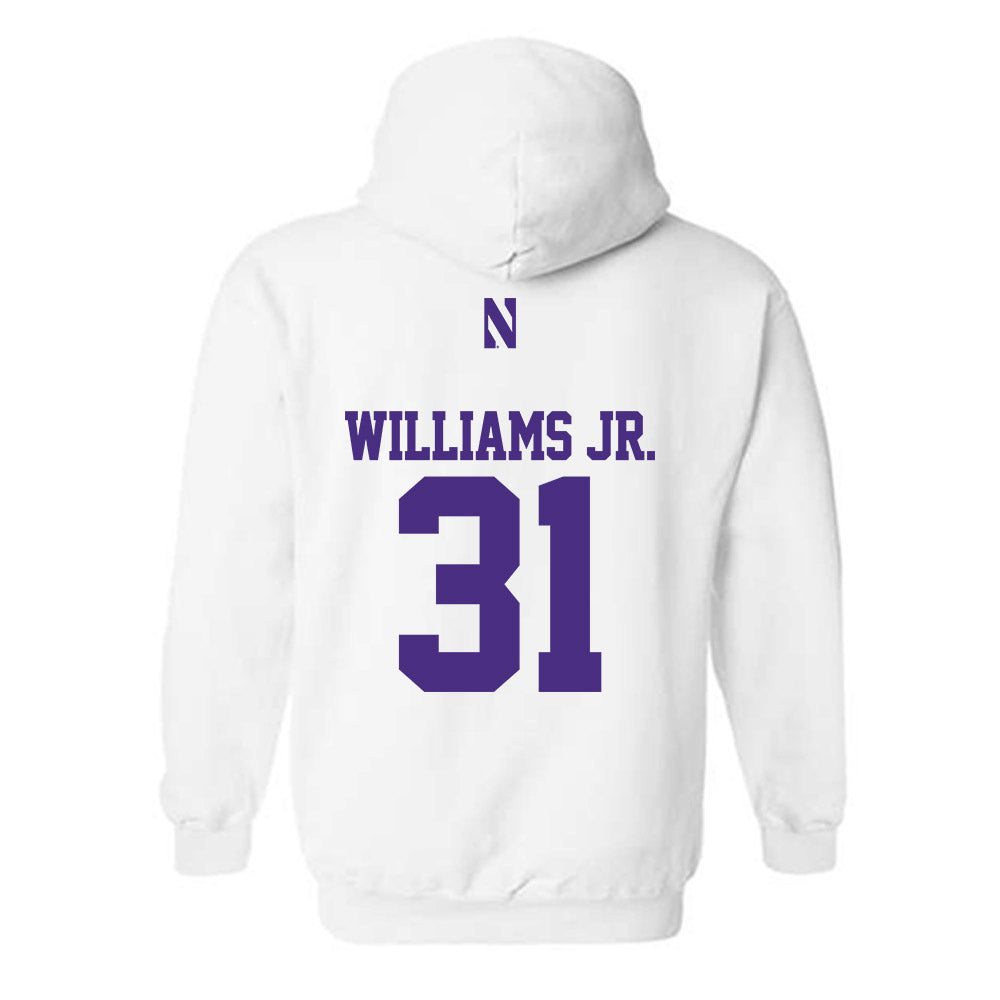 Northwestern - NCAA Football : Tito Williams Jr. - Classic Shersey Hooded Sweatshirt-1