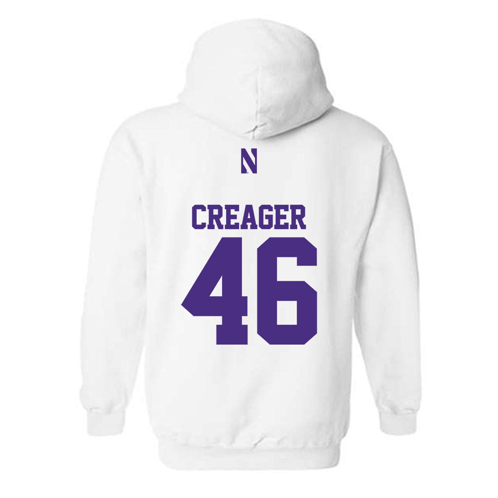 Northwestern - NCAA Football : Lincoln Creager - Classic Shersey Hooded Sweatshirt-1