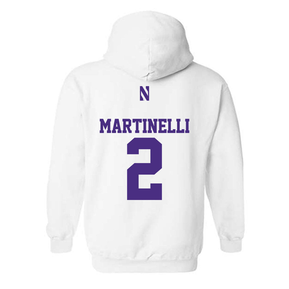 Northwestern - NCAA Men's Basketball : Nick Martinelli - Classic Shersey Hooded Sweatshirt-1