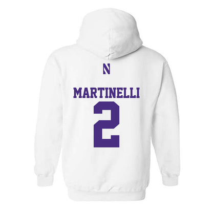 Northwestern - NCAA Men's Basketball : Nick Martinelli - Classic Shersey Hooded Sweatshirt-1
