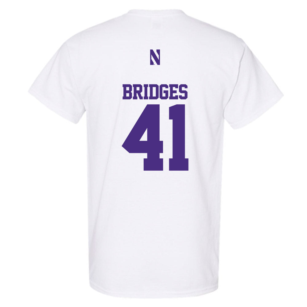 Northwestern - NCAA Baseball : Tommy Bridges - Classic Shersey T-Shirt-1