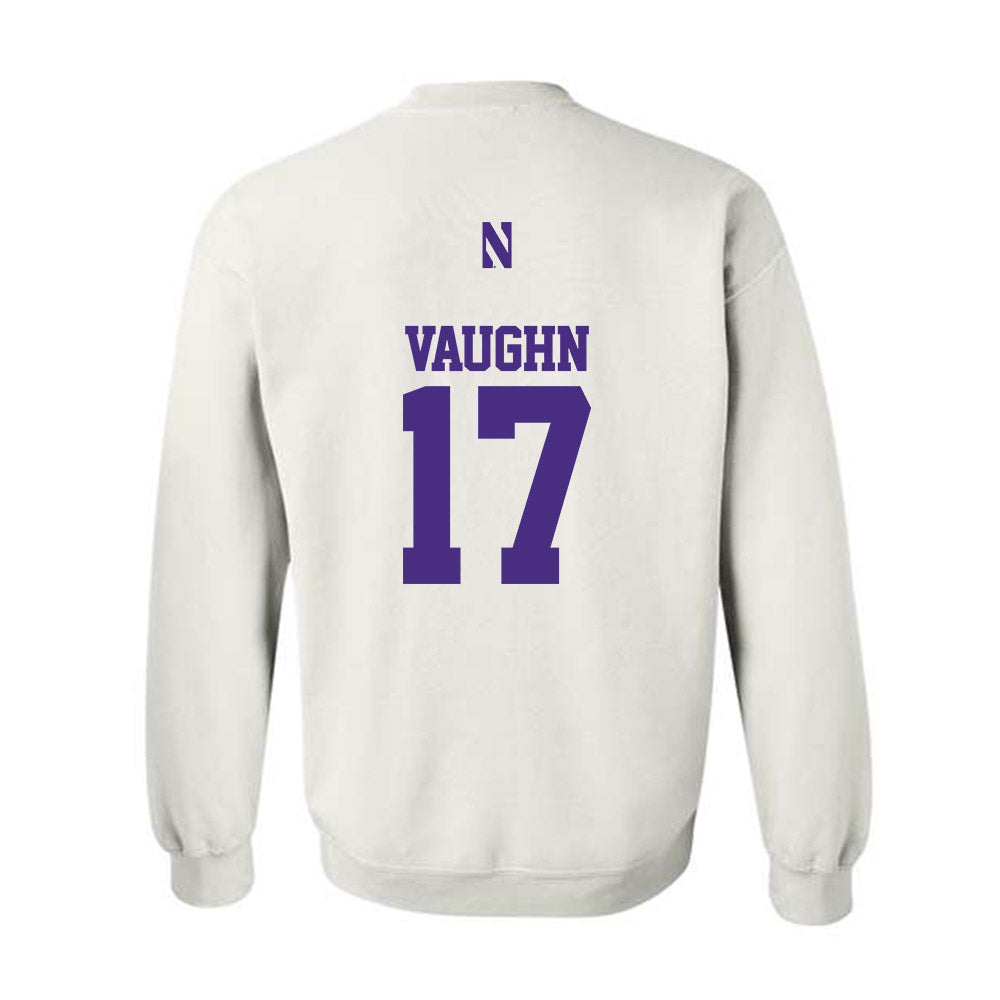 Northwestern - NCAA Football : Jaden Vaughn - Classic Shersey Crewneck Sweatshirt-1