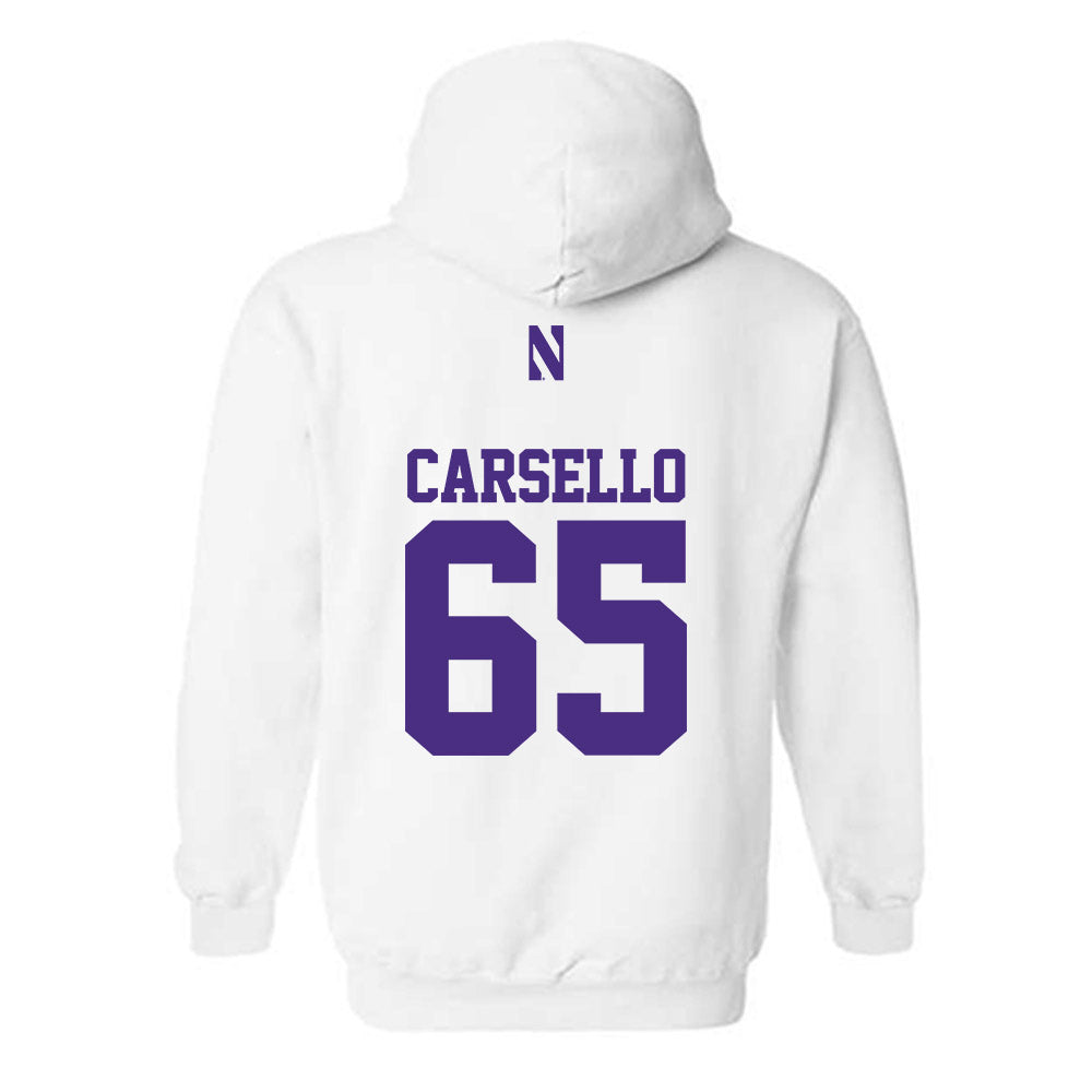 Northwestern - NCAA Football : Jackson Carsello - Classic Shersey Hooded Sweatshirt-1