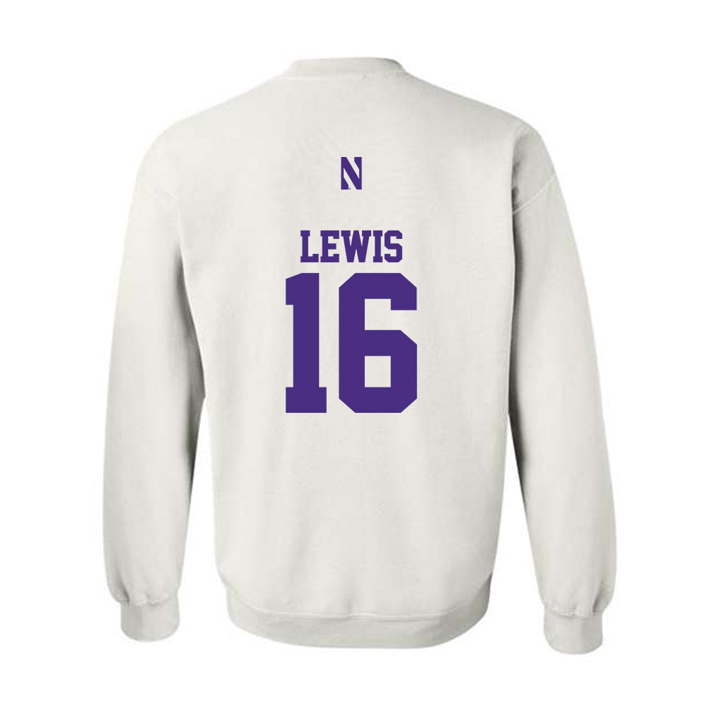 Northwestern - NCAA Football : J.J. Lewis - Classic Shersey Crewneck Sweatshirt-1