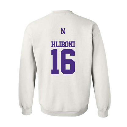 Northwestern - NCAA Baseball : Sam Hliboki - Classic Shersey Crewneck Sweatshirt-1