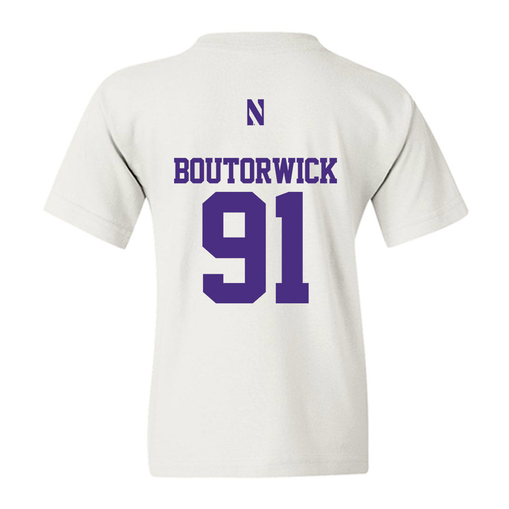 Northwestern - NCAA Football : Evan Boutorwick - Classic Shersey Youth T-Shirt-1