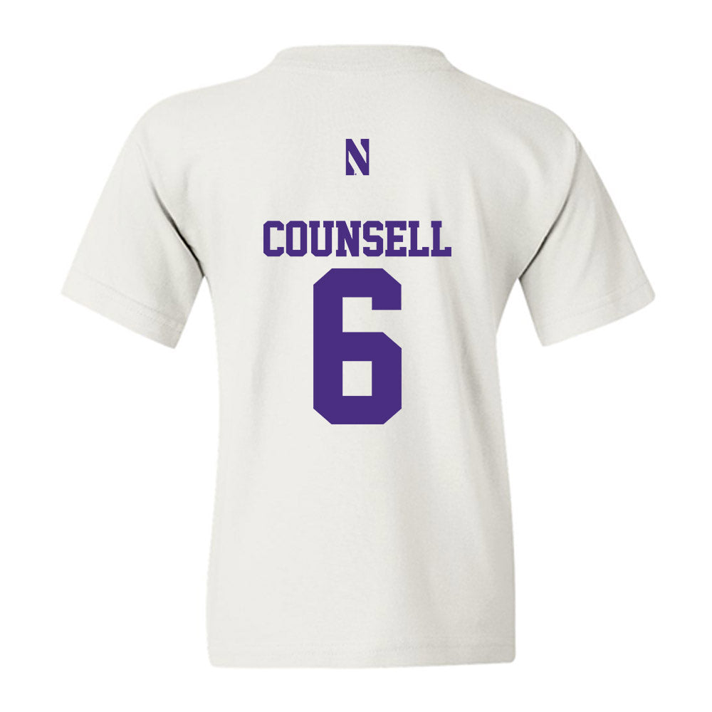 Northwestern - NCAA Baseball : Jack Counsell - Classic Shersey Youth T-Shirt-1