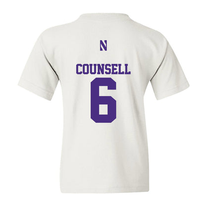 Northwestern - NCAA Baseball : Jack Counsell - Classic Shersey Youth T-Shirt-1