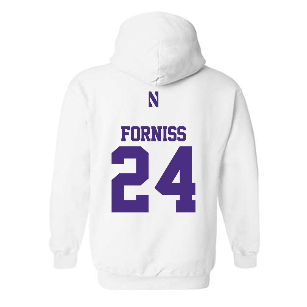 Northwestern - NCAA Baseball : Christian Forniss - Classic Shersey Hooded Sweatshirt-1