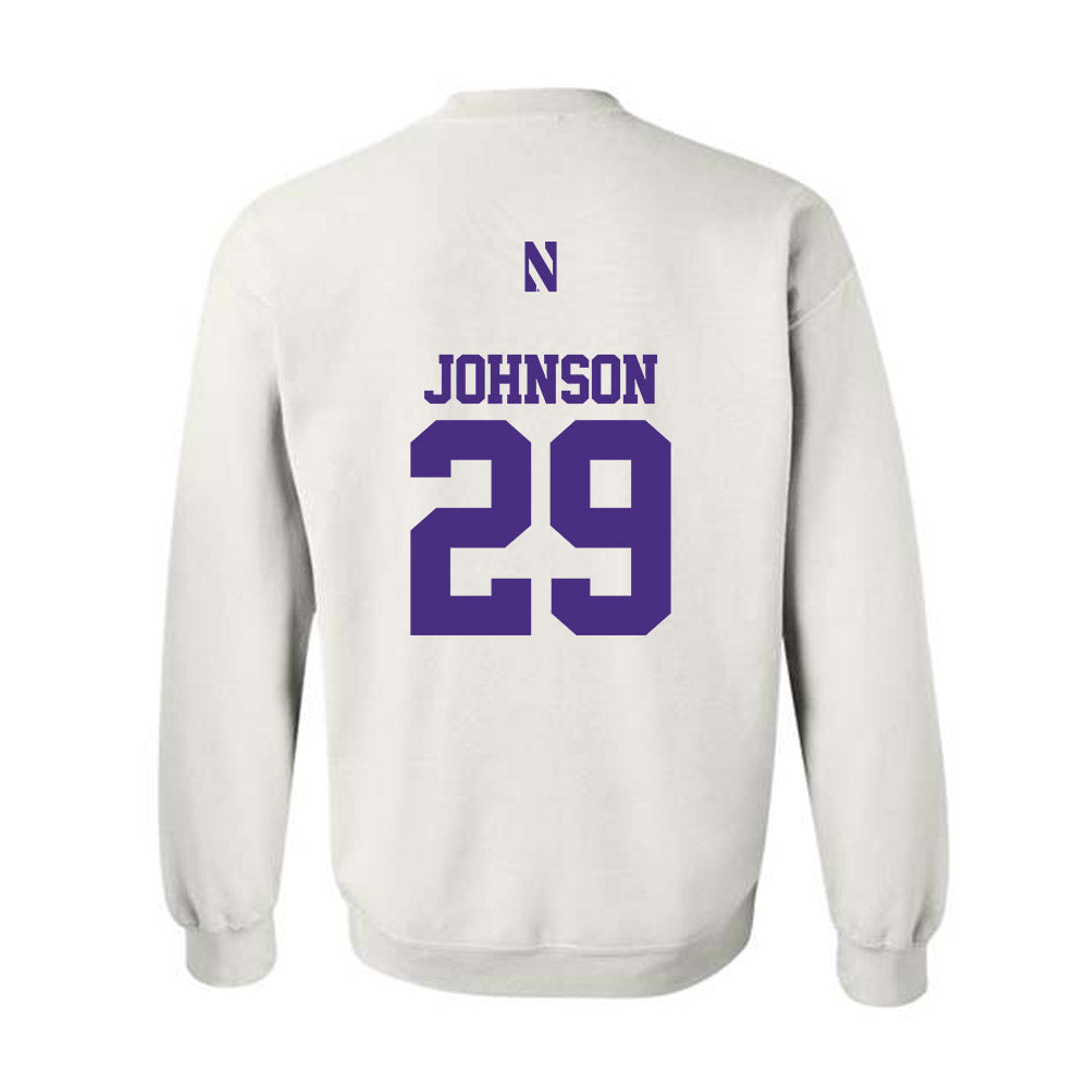 Northwestern - NCAA Football : Qayvier Johnson - Classic Shersey Crewneck Sweatshirt-1