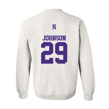 Northwestern - NCAA Football : Qayvier Johnson - Classic Shersey Crewneck Sweatshirt-1