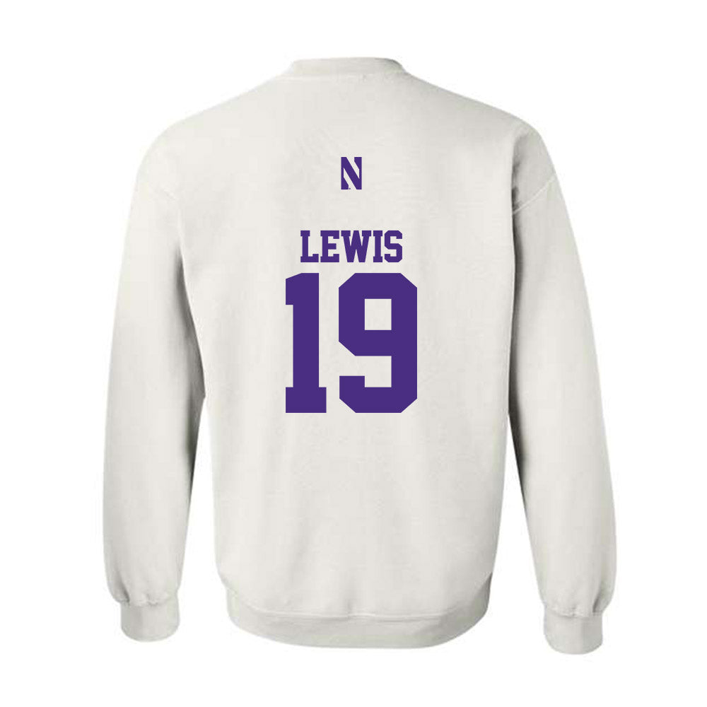 Northwestern - NCAA Football : J.J. Lewis - Classic Shersey Crewneck Sweatshirt-1