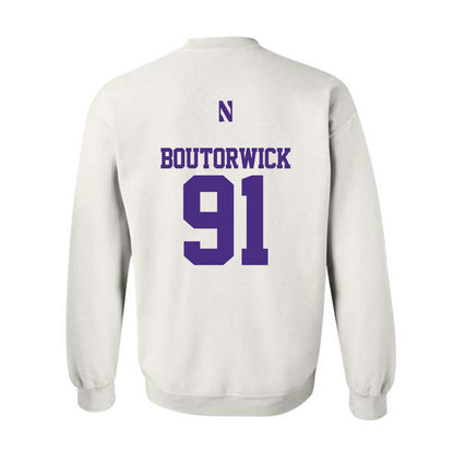 Northwestern - NCAA Football : Evan Boutorwick - Classic Shersey Crewneck Sweatshirt-1