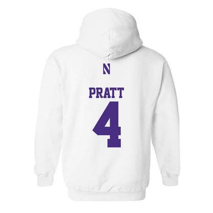 Northwestern - NCAA Men's Basketball : LA Pratt - Classic Shersey Hooded Sweatshirt-1