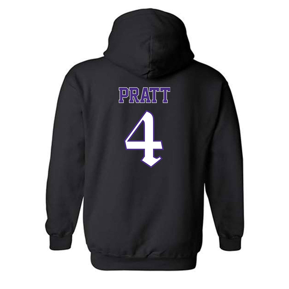 Northwestern - NCAA Men's Basketball : LA Pratt - Hooded Sweatshirt-1
