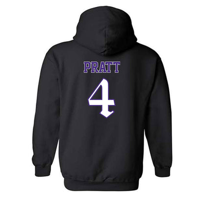 Northwestern - NCAA Men's Basketball : LA Pratt - Hooded Sweatshirt-1