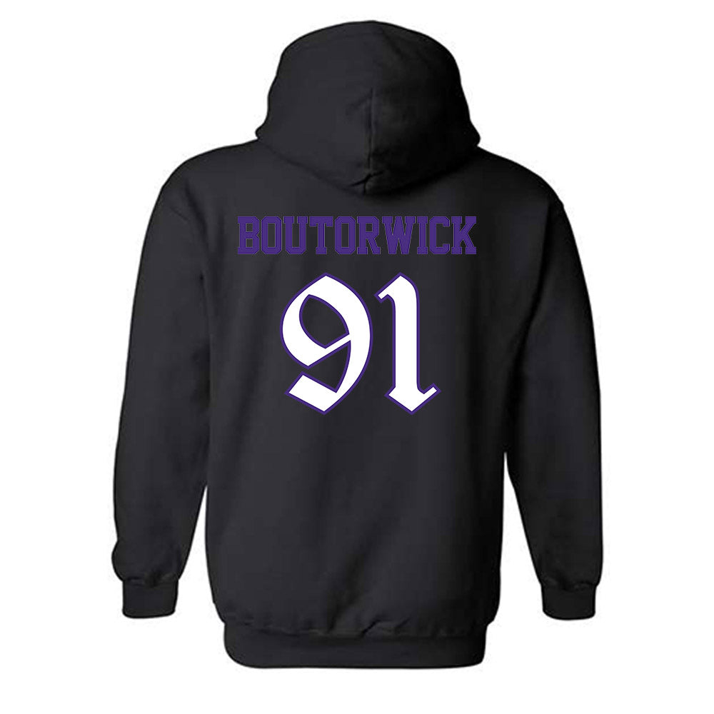 Northwestern - NCAA Football : Evan Boutorwick - Hooded Sweatshirt-1